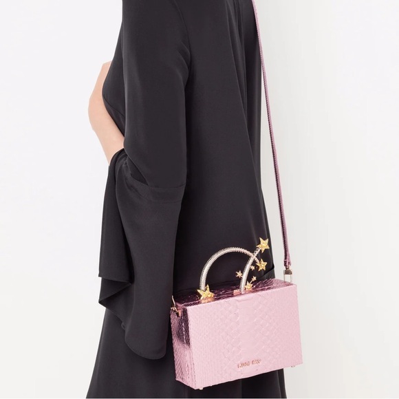 Pink Python Star-Studded Box Bag - Picture 2 of 8